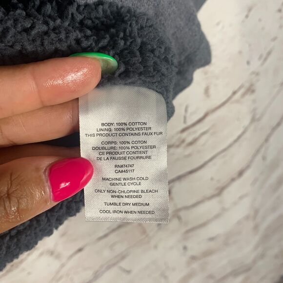 Ascend Gray Button Jacket Sherpa Lined Casual Outdoor Fall Coat Size Large - Picture 6 of 8